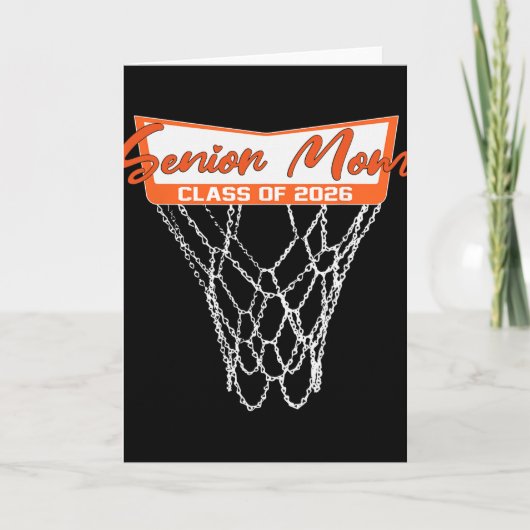 Senior Moeder Cl Van 2026 Basketbal Net Afstuderen Kaart (Voorkant)
