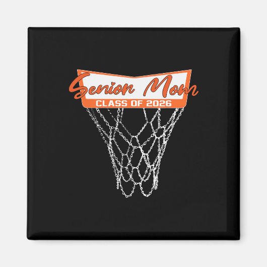 Senior Moeder Cl Van 2026 Basketbal Net Afstuderen Magneet (Voorkant)