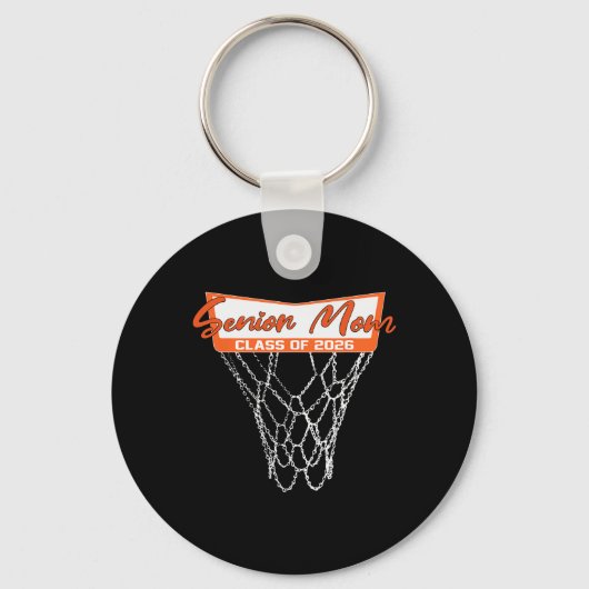 Senior Moeder Cl Van 2026 Basketbal Net Afstuderen Sleutelhanger (Voorkant)