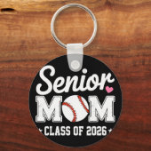 Senior Moeder Cl Van 2026 Honkbal Retro Moeder Afs Sleutelhanger (Voorkant)