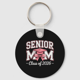Senior Moeder Cl Van 2026 Roze Coquette Strik Seni Sleutelhanger