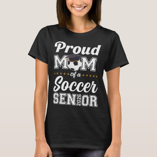 Senior Moeder Cl Van 2026 Voetbal Moeder Afstudere T-shirt (Voorkant)