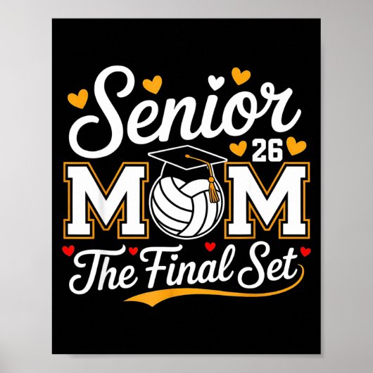 Senior moeder klas 2026 volleybal de laatste set  poster (Voorkant)