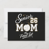 Senior Moeder Klas van 2026 Volleybal Kaart (Achterkant)