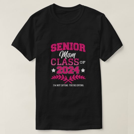 Senior Moeder Klasse van 2024 Trotse Mama Grappig T-shirt (Design voorkant)