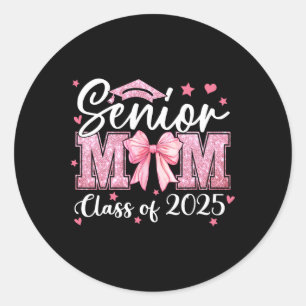 Senior Mom 2025 Afstuderen CL van 2025 Coquette Bo Ronde Sticker