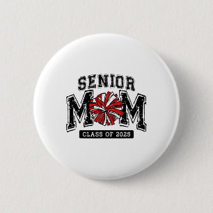 Senior Mom 2025 Cheer Mama CL van 2025 Funny Gradu Ronde Button 5,7 Cm