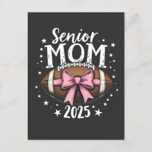Senior Mom 2025 Klasse van Afstuderen Football Uitnodiging Briefkaart