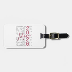 ✨ Senior Mom 2026 Glitter Ontwerp Bagagelabel