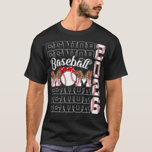 Senior Mom 2026 Honkbal Klasse van 2026 Afstuderen T-shirt (Voorkant)