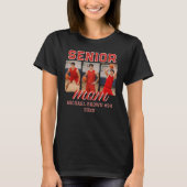 Senior Mom Basketball Photo Collage Custom Name T-shirt (Voorkant)