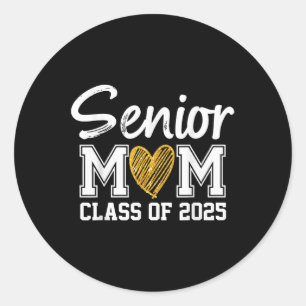 Senior Mom CL van 2025 Afstuderen Trotse moeder va Ronde Sticker