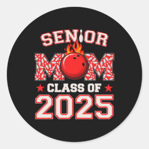 Senior Mom CL van 2025 Bowling Afstuderen Mama 202 Ronde Sticker