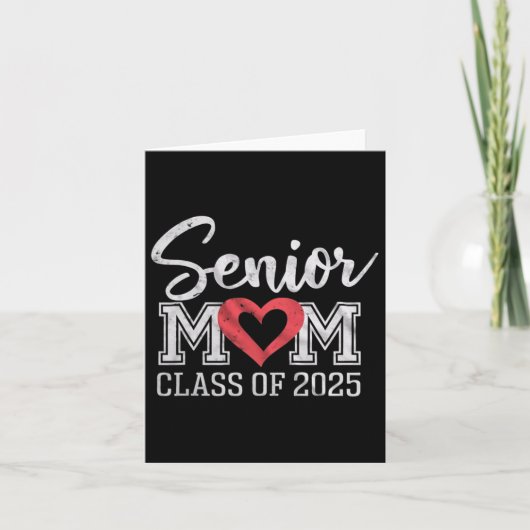 Senior Mom CL van 2025 Trots Ouder Afstuderen T-sh Kaart (Voorkant)