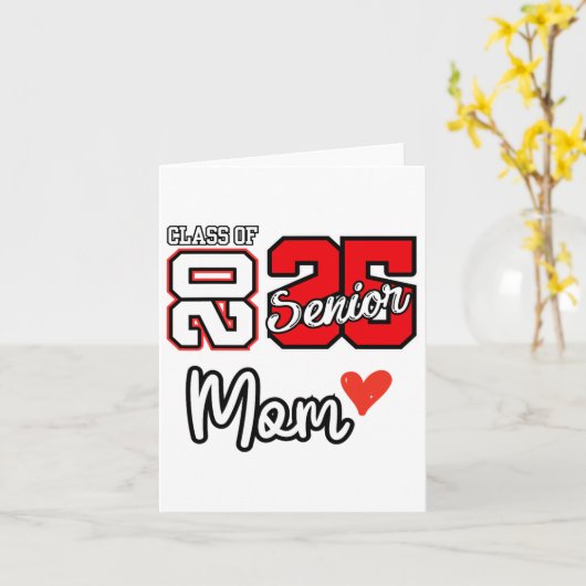 Senior Mom CL van 2025 Trotse moeder van Afstudere Kaart (Gele Bloem)