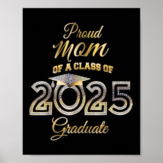 Senior Mom CL van 2025 Trotse moeder van Afstudere Poster (Voorkant)