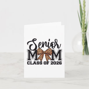 Senior Mom CL van 2026 Afstuderen Leopard Coquette Kaart