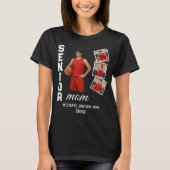 Senior Mom Custom Photo Collage Name Number Year T-shirt (Voorkant)