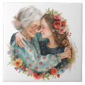 Senior momenten Moederdag / Elke dag keramische Te Tegeltje (Voorkant)