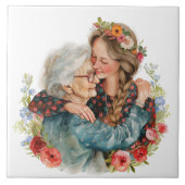 Senior momenten Moederdag / Elke dag keramische Te Tegeltje (Voorkant)