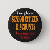 Senior Moments | Milestone Birthday Ronde Button 5,7 Cm (Voorkant)