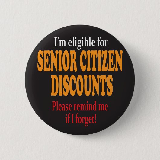 Senior Moments | Milestone Birthday Ronde Button 5,7 Cm (Voorkant)