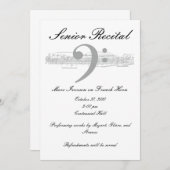 Senior Music Overweging - Bass Clef Kaart (Voorkant / Achterkant)