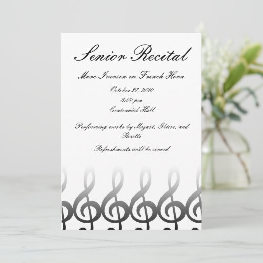 Senior Music Overweging Kaart (Staand voorkant)