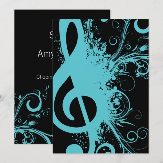 Senior Music Overweging Kaart (Voorkant / Achterkant)