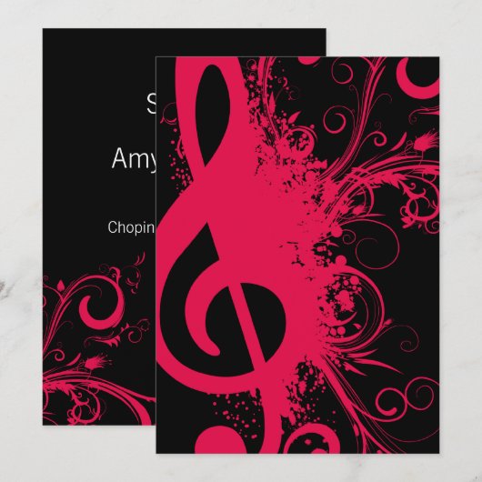 Senior Music Overweging Kaart (Voorkant / Achterkant)