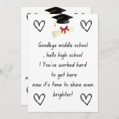 Senior nacht geschenken 8e klas feestdagenkaart (Voorkant / Achterkant)