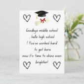 Senior nacht geschenken 8e klas feestdagenkaart (Staand voorkant)