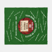 Senior Nachtbasketbal Gift Ideeën, Foto en Tekst Fleece Deken (Voorkant (Horizontaal))