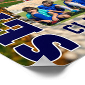 Senior Night Baseball Player Sports Photo Collage Poster (Hoek)