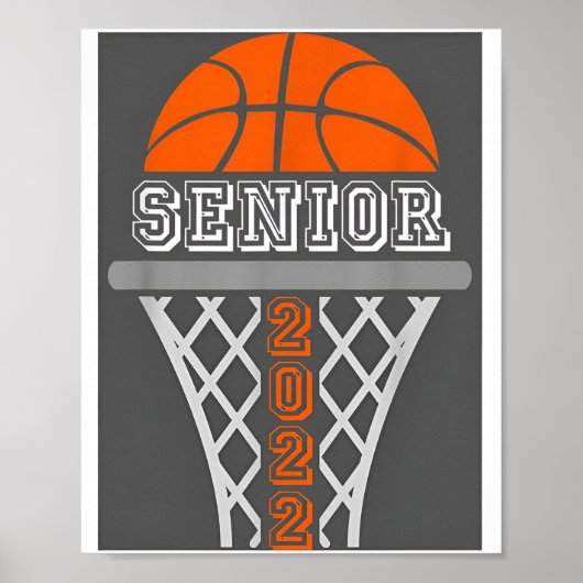 Senior Night Basketball Afstuderen 2022 Poster (Voorkant)