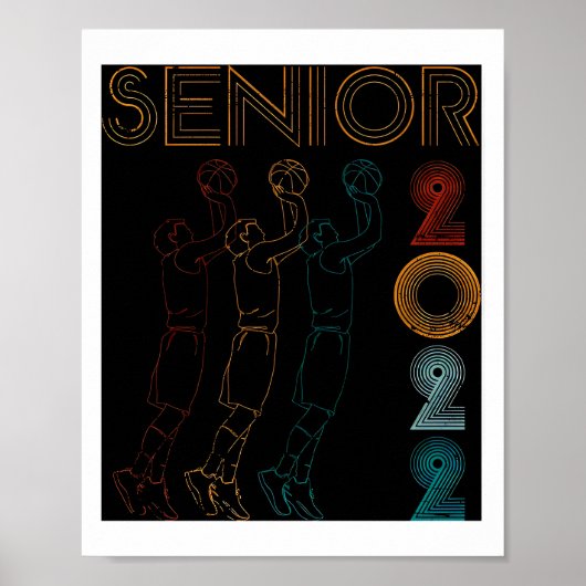Senior Night Basketball Afstuderen Senior Poster (Voorkant)