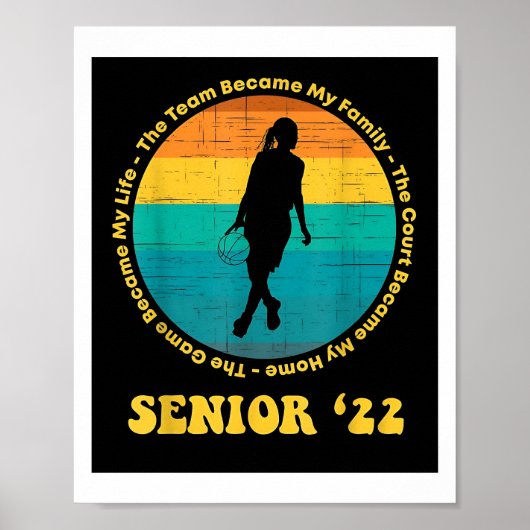 Senior Night Basketball Senior Poster (Voorkant)