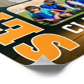Senior Night Basketbalteam Speler Foto Collage Poster (Hoek)