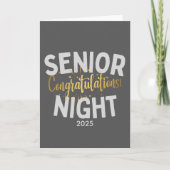 Senior Night Congratulations Custom Year Kaart (Voorkant)