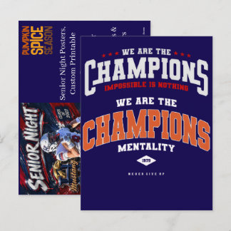 Senior Night Posters – Aangepaste Afdrukbare Sport Feestdagenkaart