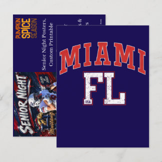 Senior Night Posters – Aangepaste Afdrukbare Sport Feestdagenkaart