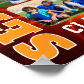 Senior Night Sportteam Aangepaste Foto Collage Poster (Hoek)