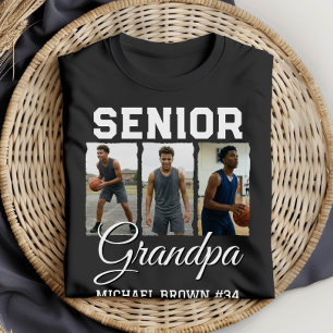 Senior opa basketbal fotocollage op maat t-shirt