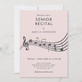 Senior Overweging Muziekconcert Elegante Muzieknot Kaart (Voorkant)