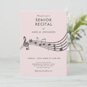 Senior Overweging Muziekconcert Elegante Muzieknot Kaart (Staand voorkant)