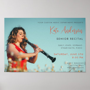 Senior Overweging Poster Sjabloon Muziekconcert