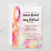 Senior Overweging Waterverf Treble Clef Kaart (Voorkant)