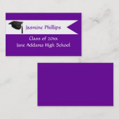 Senior Paars Name Card Contactkaartje (Voorkant / Achterkant)