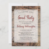 Senior Photo Afstuderen - Barnwood Kaart (Achterkant)