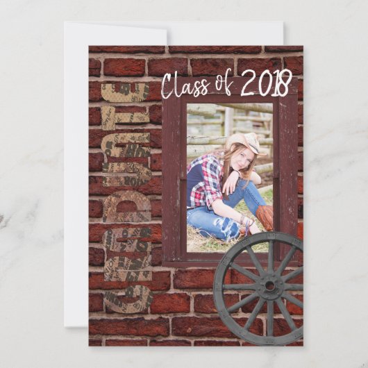 Senior  Photo Afstuderen Kaart (Voorkant)